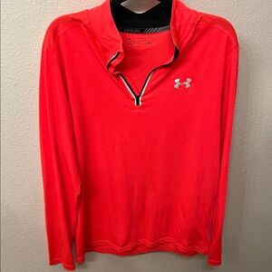 Under Armour Bright Red Half-Zip Top